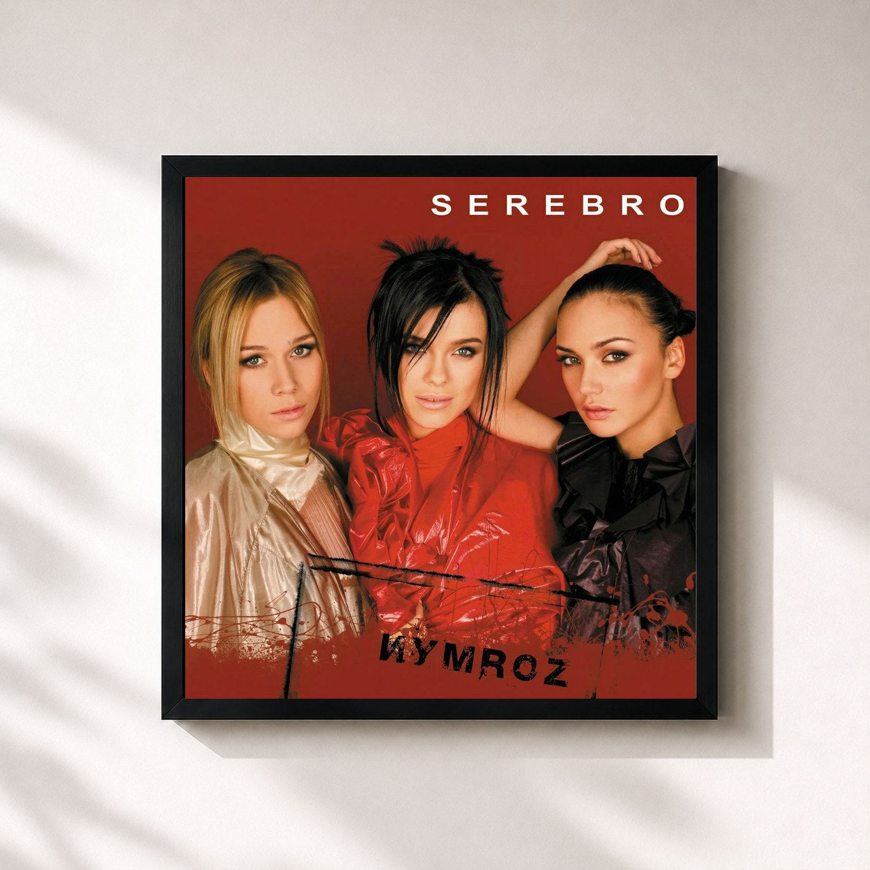 #noir Tableau carré de l'album Иумroz de Serebro, cadre noir 32x32 cm