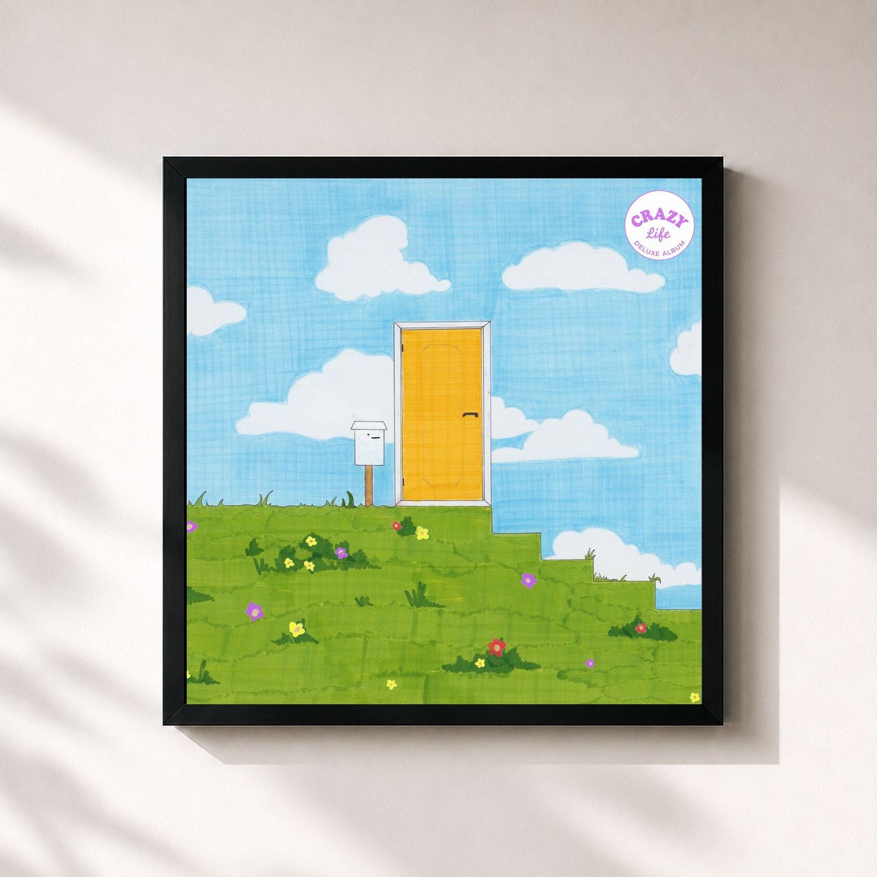 #noir Tableau carré de l'album Crazy Life (Deluxe) de Anna Of The North, cadre noir 32x32 cm