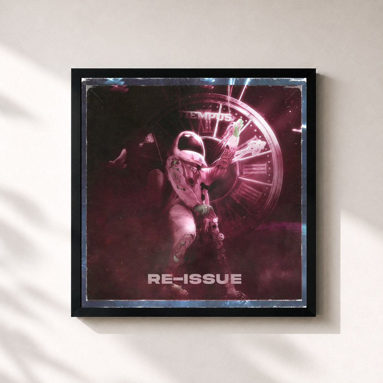 #noir Tableau carré de l'album Tiempos (Re-Issue) de Jd Pantoja, cadre noir 32x32 cm