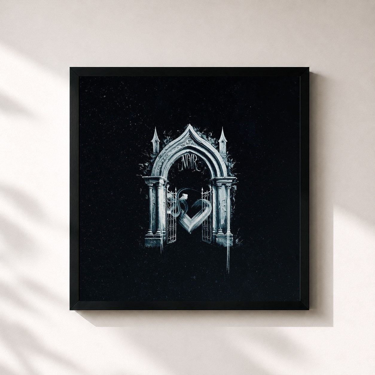 #noir Tableau carré de l'album OPVS NOIR Vol. 3 de Lord Of The Lost, cadre noir 32x32 cm