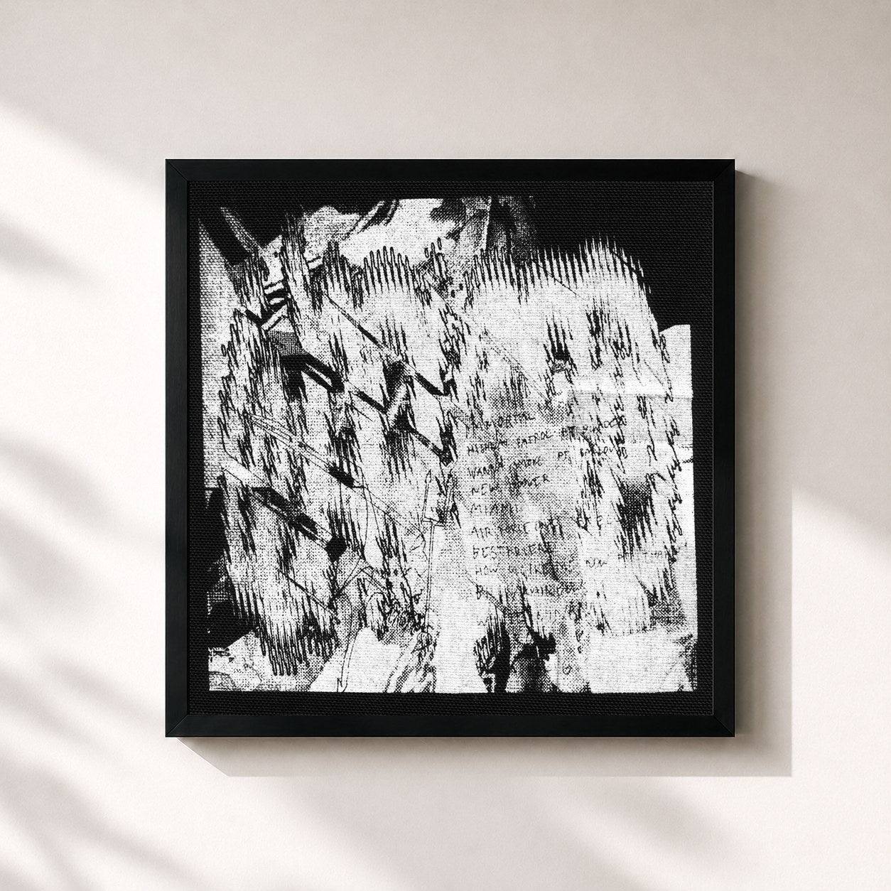 #noir Tableau carré de l'album Warlord de Yung Lean, cadre noir 32x32 cm