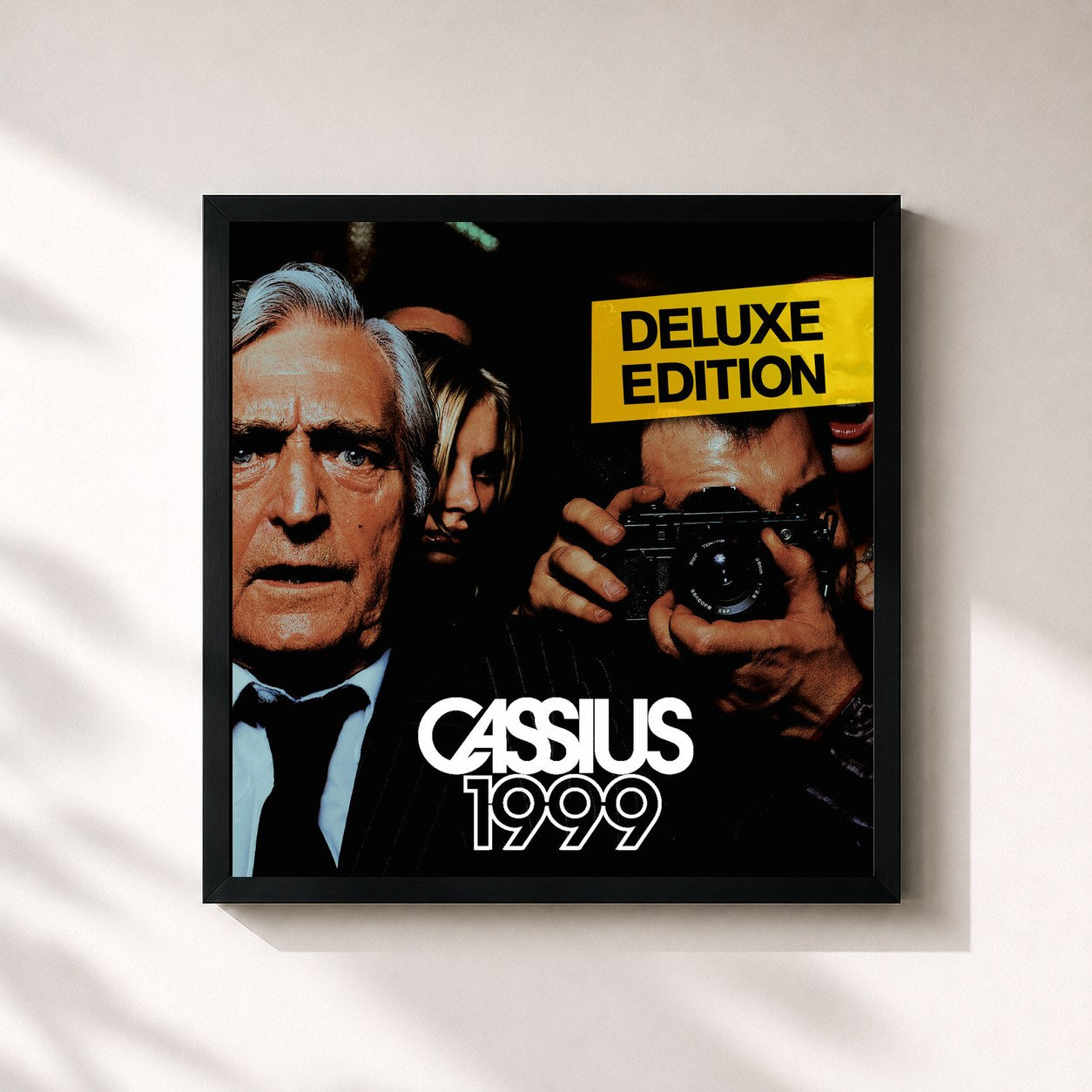 #noir Tableau carré de l'album 1999 (Deluxe Edition) de Cassius, cadre noir 32x32 cm