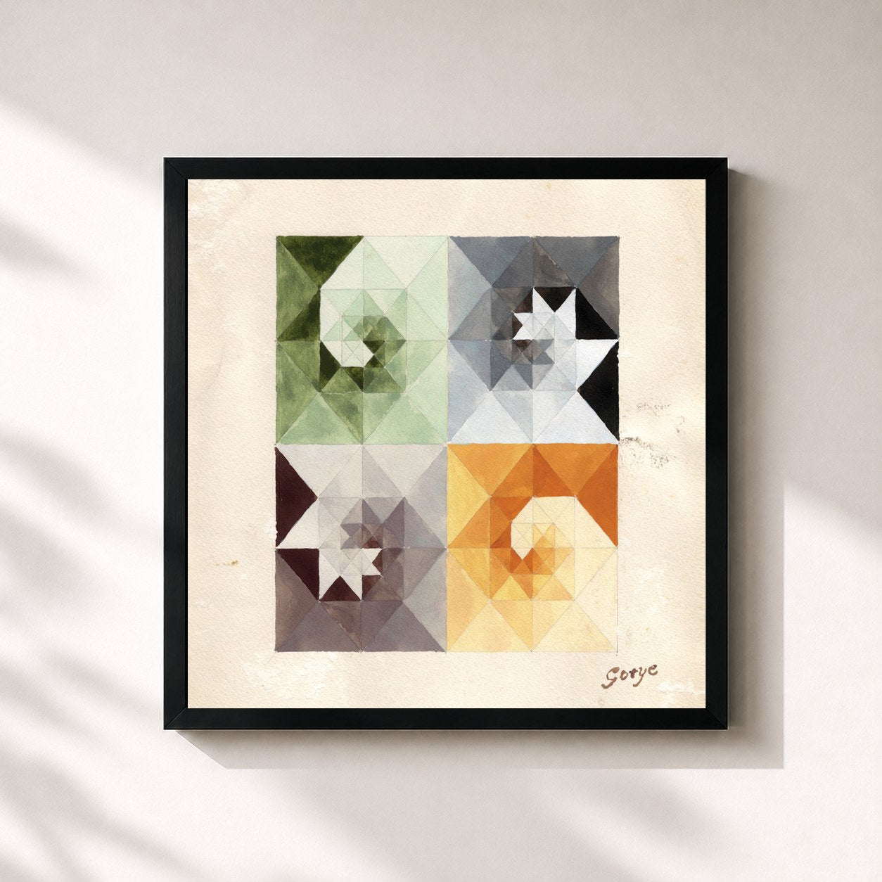 #noir Tableau carré de l'album Making Mirrors de Gotye, cadre noir 32x32 cm
