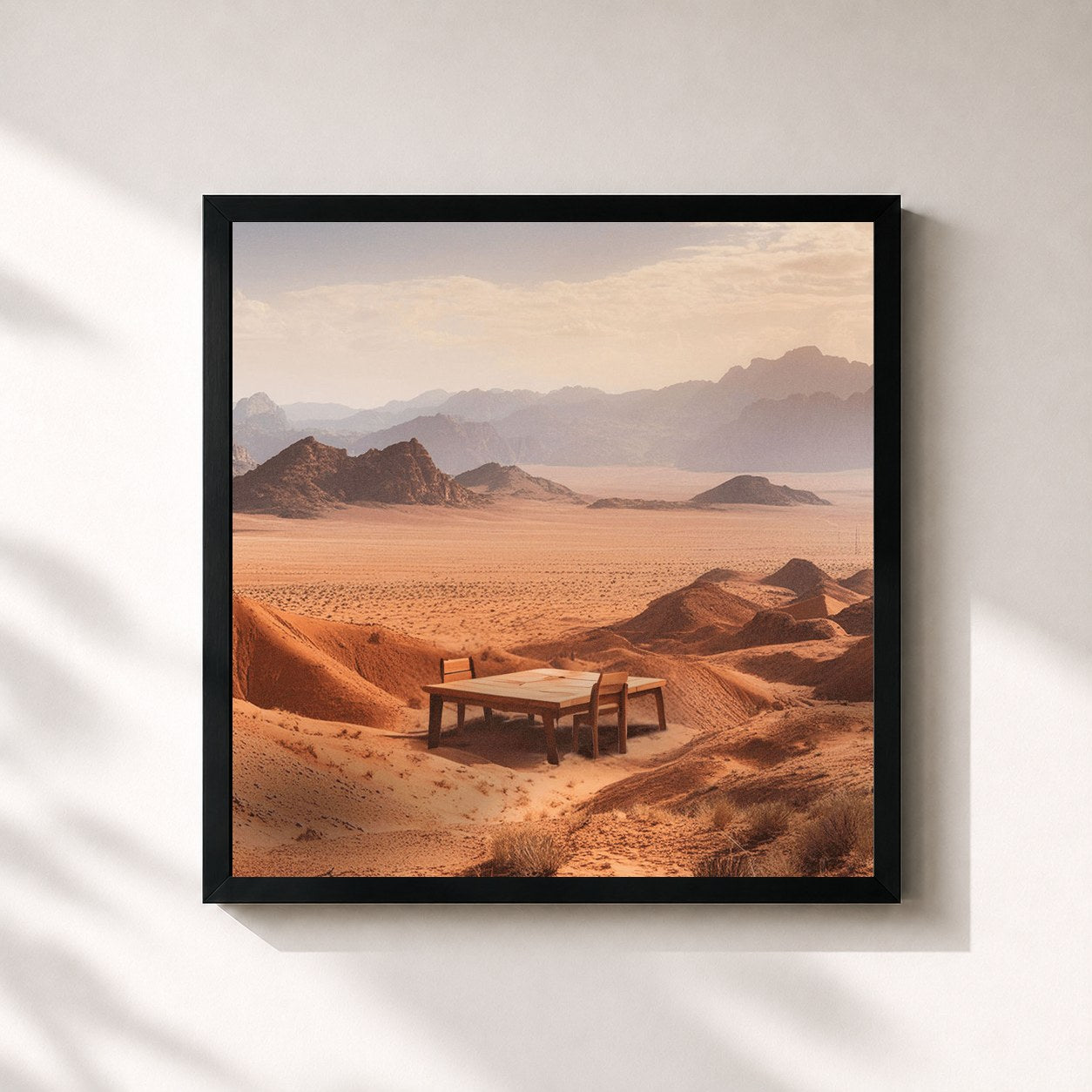 #noir Tableau carré de l'album É Ele de Drops INA, cadre noir 32x32 cm