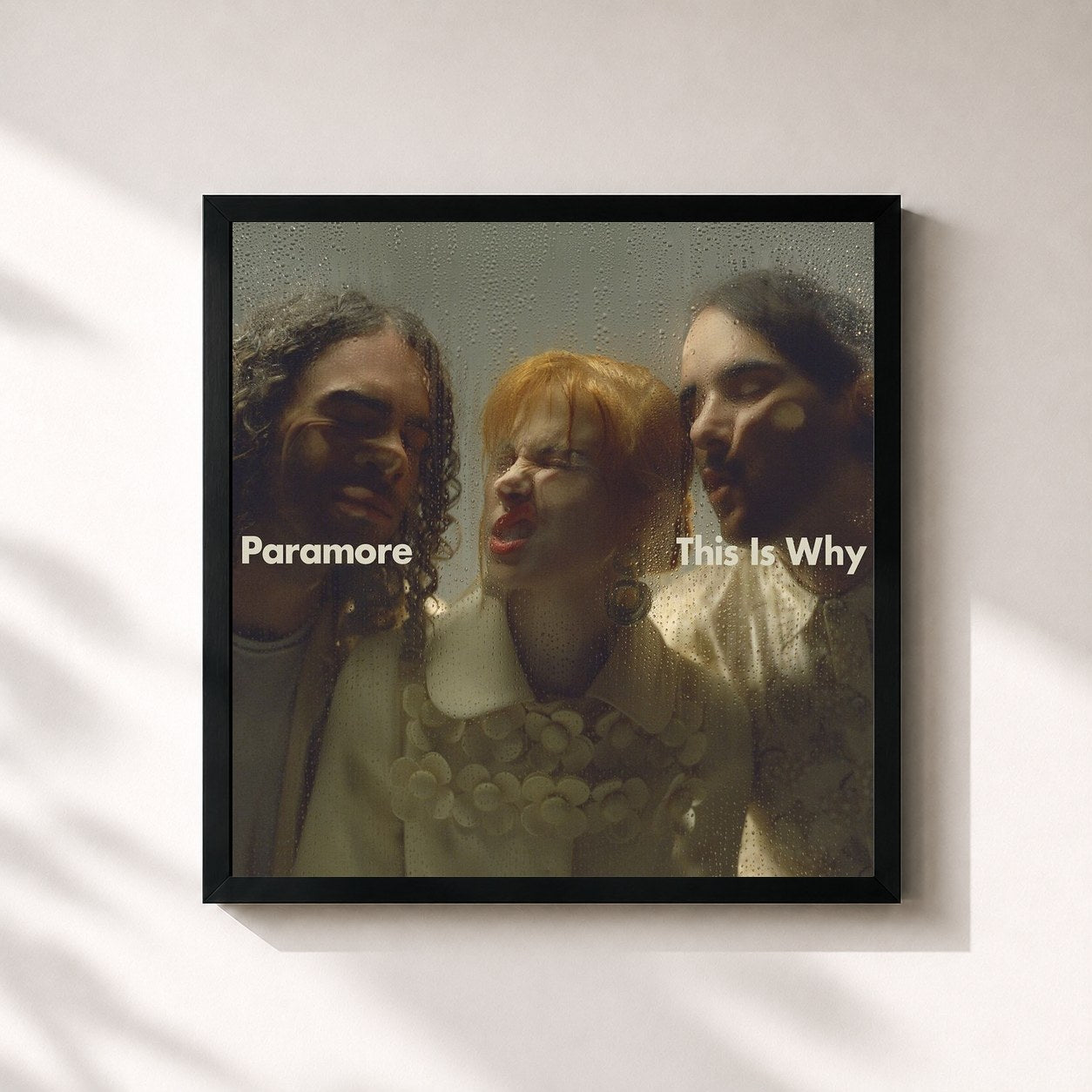 #noir Tableau carré de l'album This Is Why de Paramore, cadre noir 32x32 cm