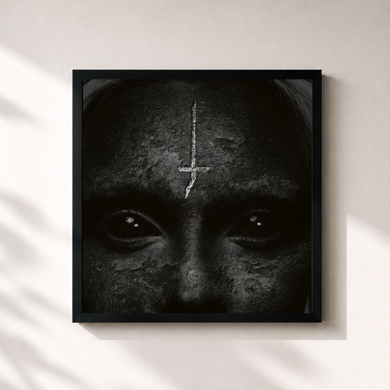 #noir Tableau carré de l'album Judas (Deluxe Version) de Lord Of The Lost, cadre noir 32x32 cm