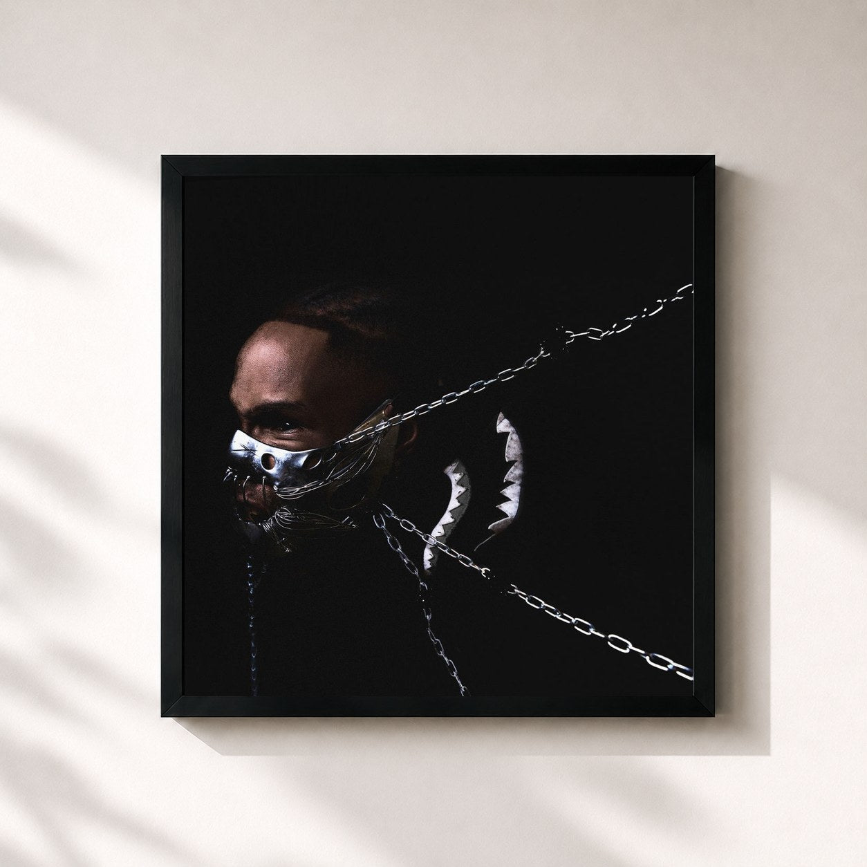 #noir Tableau carré de l'album SOMOTRO RESURRECCIÓN de Roshi, cadre noir 32x32 cm