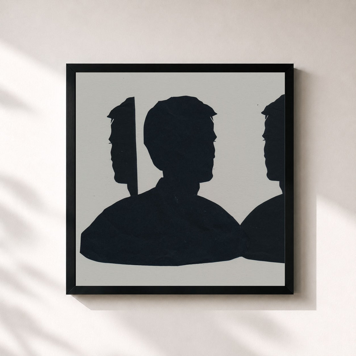 #noir Tableau carré de l'album Selbstgespräche de Fabian Römer, cadre noir 32x32 cm