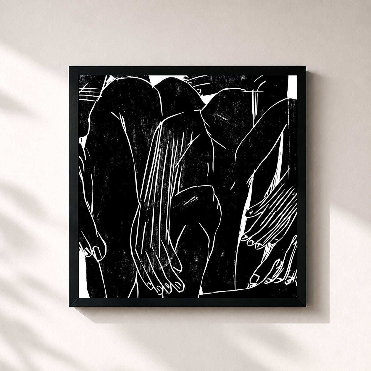 #noir Tableau carré de l'album Nightmare Tripping de DON BROCO, cadre noir 32x32 cm