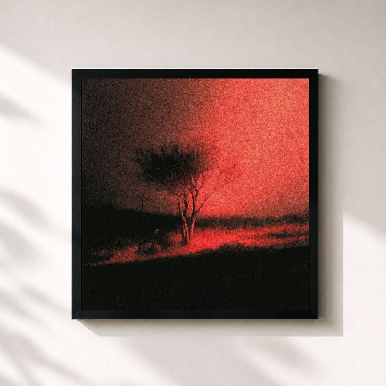#noir Tableau carré de l'album Piss In The Wind de Joji, cadre noir 32x32 cm