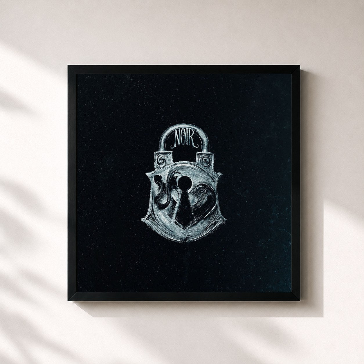 #noir Tableau carré de l'album OPVS NOIR Vol. 2 de Lord Of The Lost, cadre noir 32x32 cm
