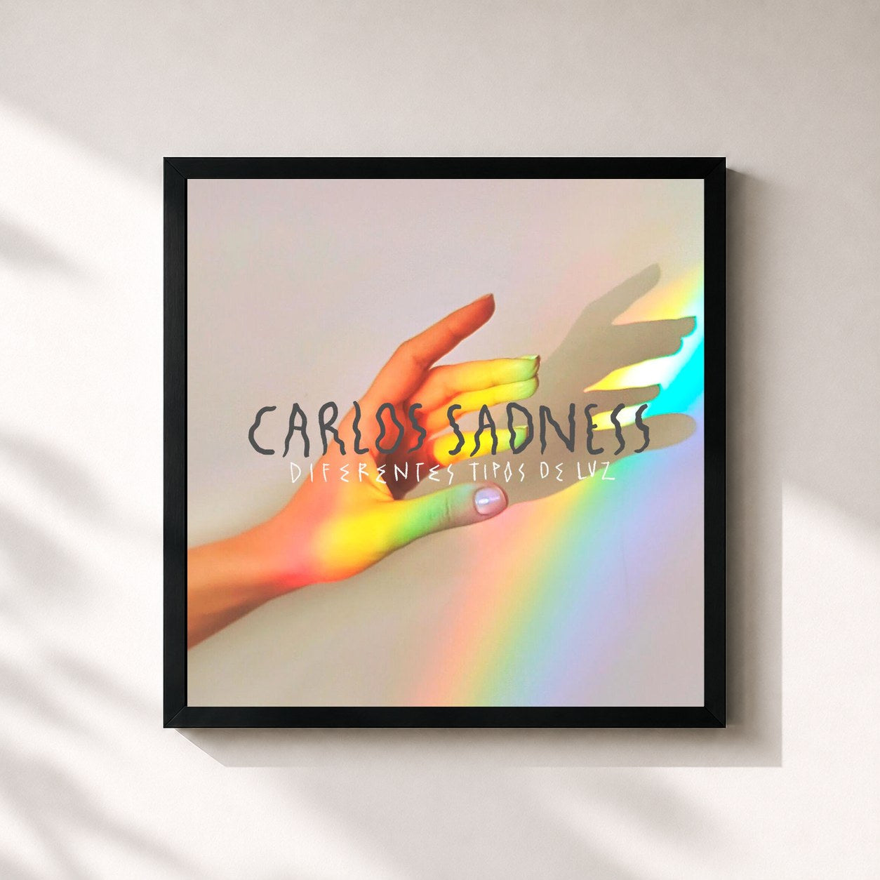 #noir Tableau carré de l'album Diferentes Tipos de Luz de Carlos Sadness, cadre noir 32x32 cm