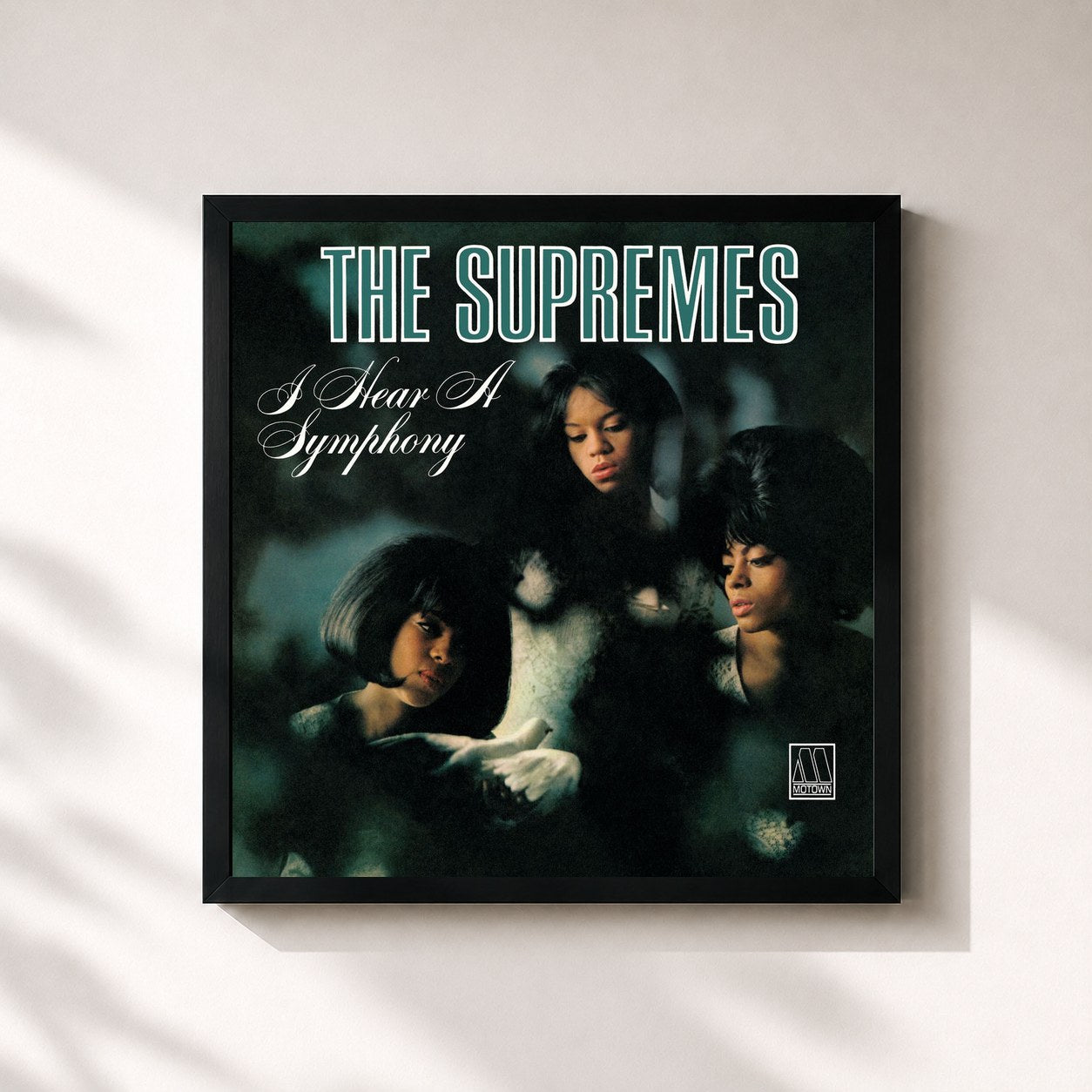 #noir Tableau carré de l'album I Hear A Symphony: Expanded Edition de The Supremes, cadre noir 32x32 cm