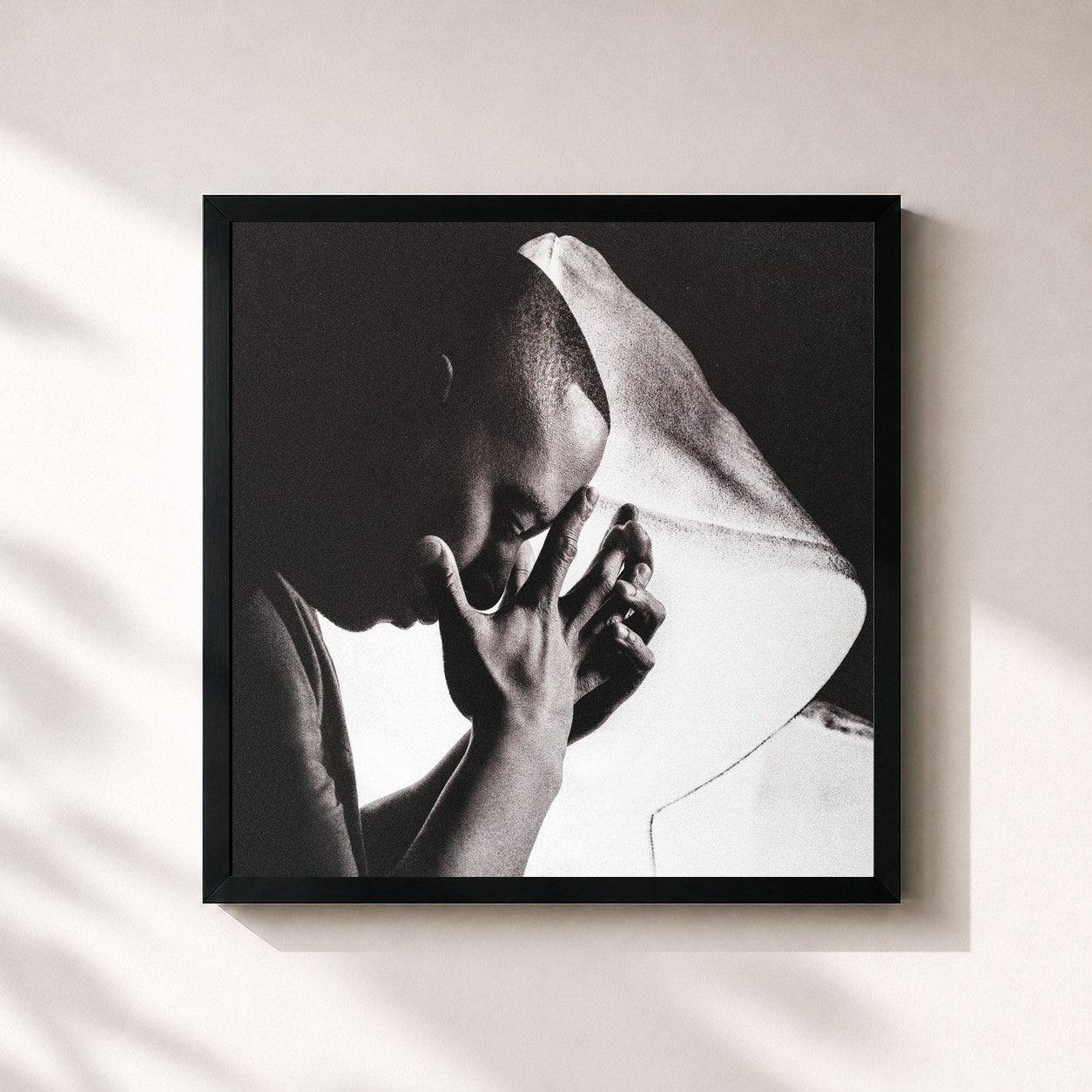 #noir Tableau carré de l'album Oprecht Door Zee de Winne, cadre noir 32x32 cm