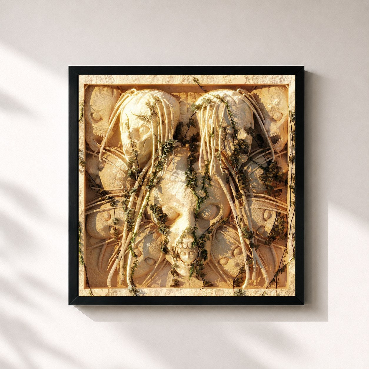 #noir Tableau carré de l'album KILLSTREAK 2 de KILLY, cadre noir 32x32 cm
