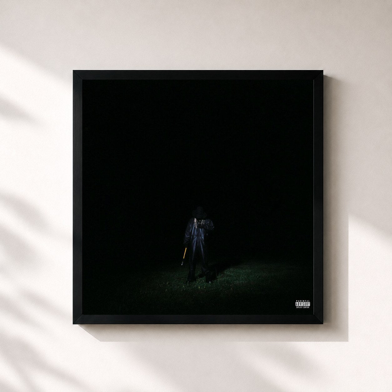 #noir Tableau carré de l'album If Looks Could Kill de Destroy Lonely, cadre noir 32x32 cm