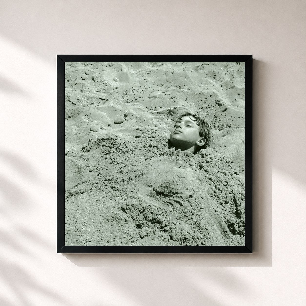 #noir Tableau carré de l'album How I Fell de Elliot Moss, cadre noir 32x32 cm