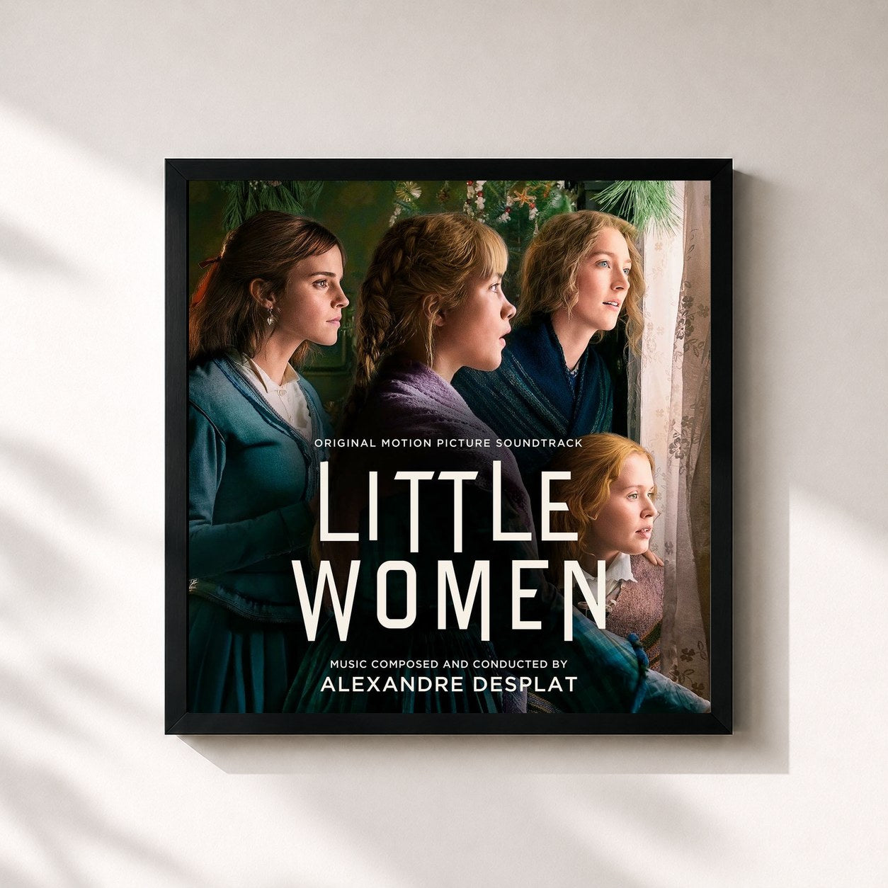 #noir Tableau carré de l'album Little Women (Original Motion Picture Soundtrack) de Alexandre Desplat, cadre noir 32x32 cm