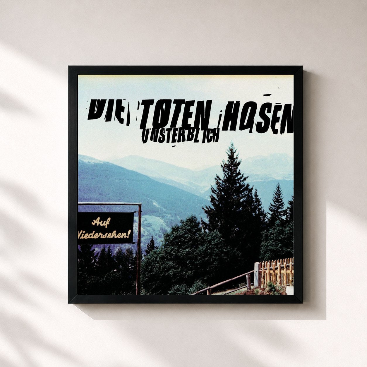 #noir Tableau carré de l'album Unsterblich (Deluxe-Edition mit Bonus-Tracks) de Die Toten Hosen, cadre noir 32x32 cm