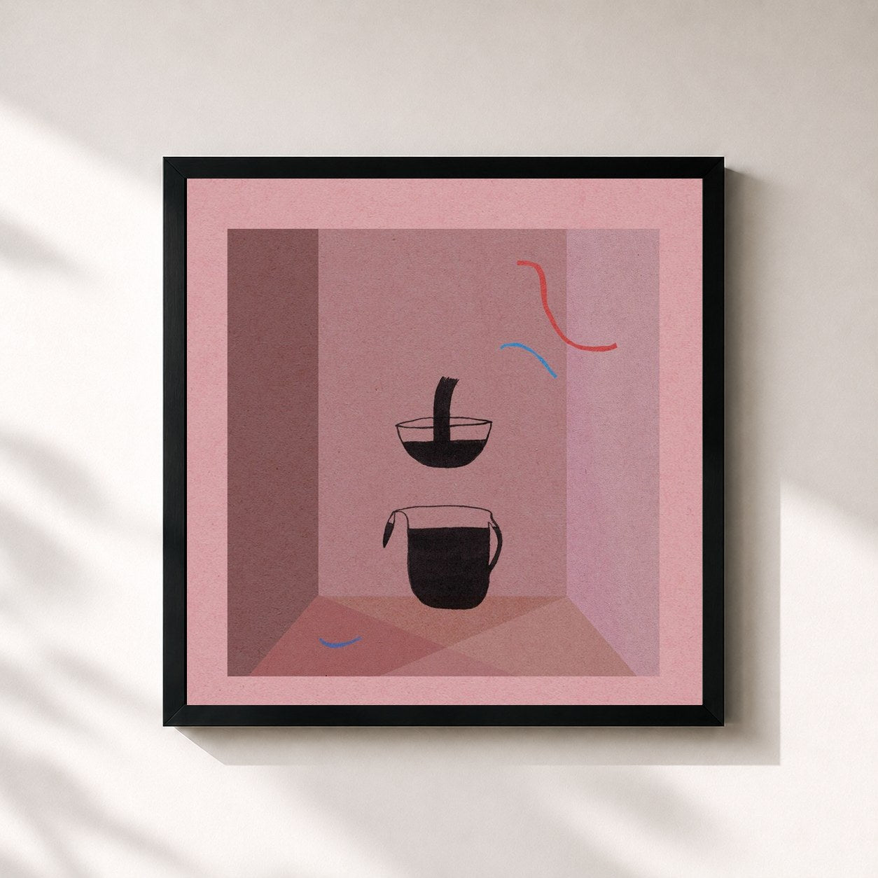 #noir Tableau carré de l'album Mala de Devendra Banhart, cadre noir 32x32 cm