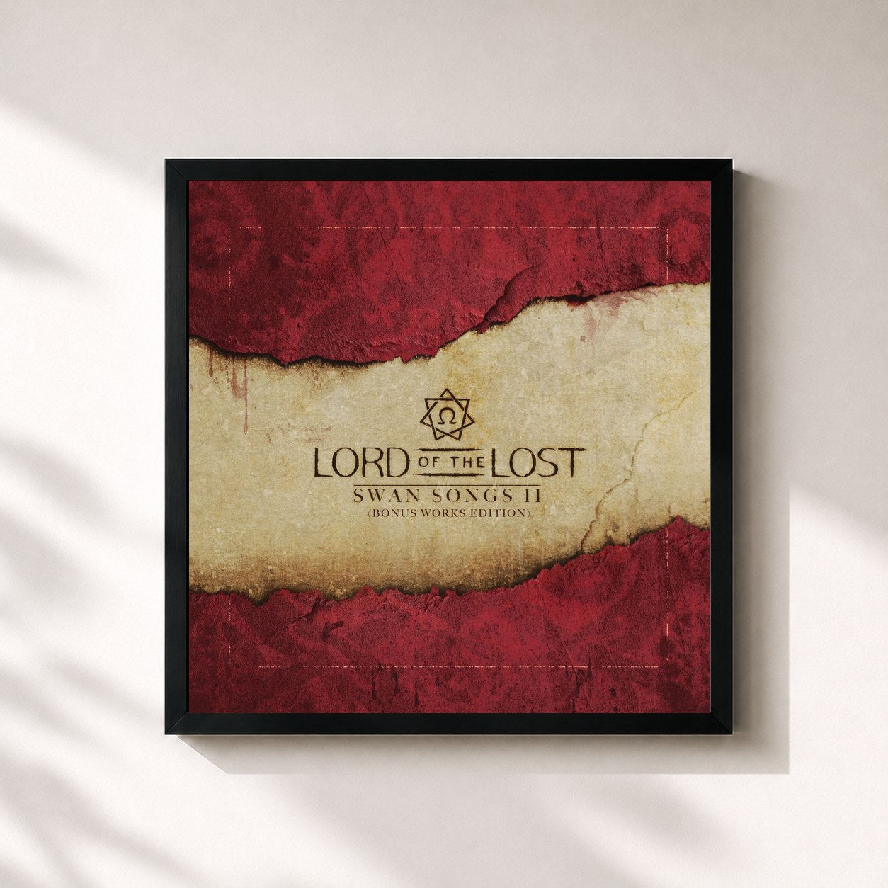 #noir Tableau carré de l'album Swan Songs II - Bonus Works Edition de Lord Of The Lost, cadre noir 32x32 cm
