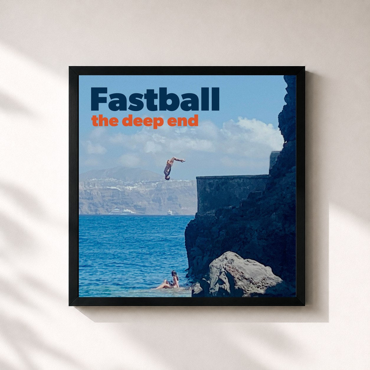 #noir Tableau carré de l'album The Deep End de Fastball, cadre noir 32x32 cm