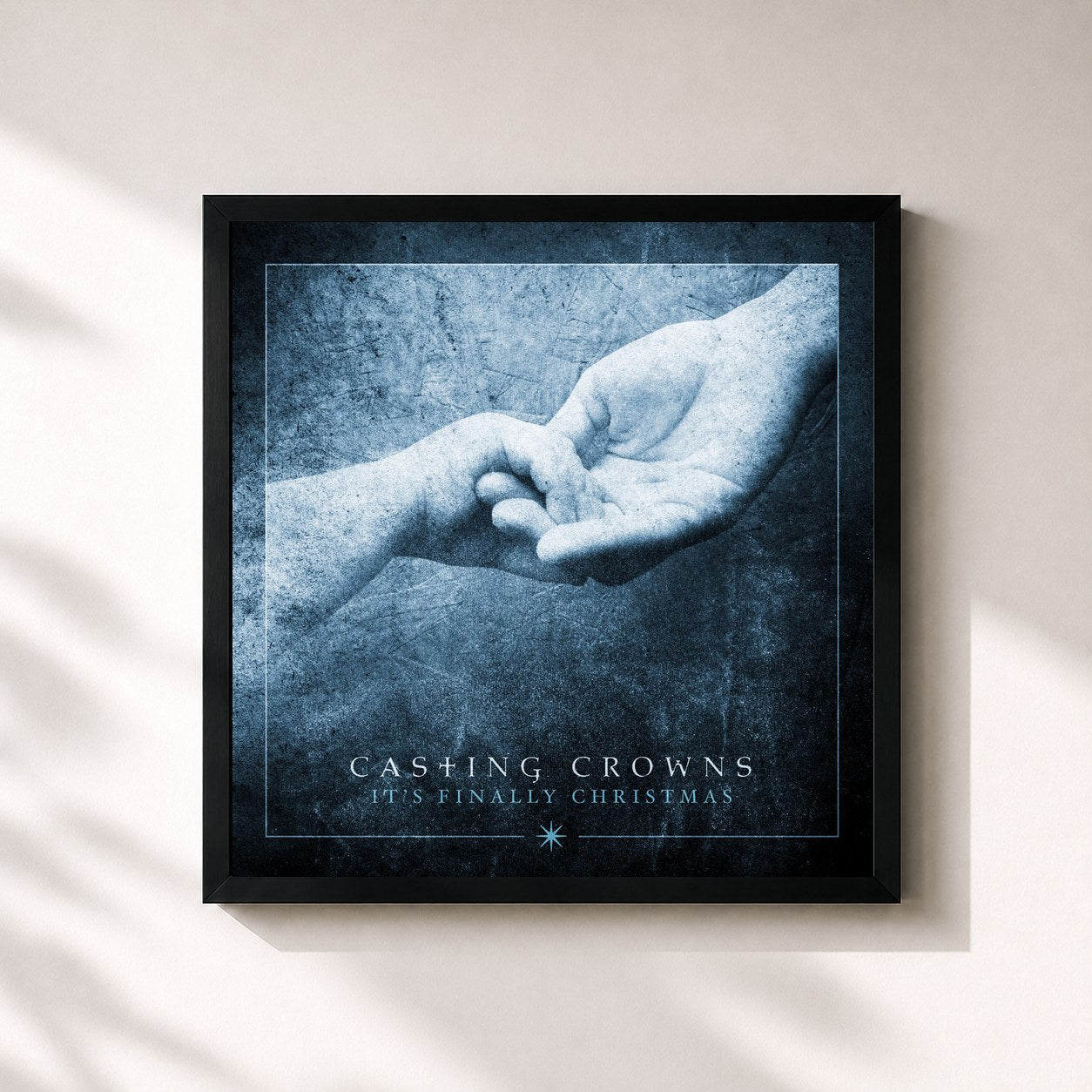 #noir Tableau carré de l'album It's Finally Christmas - EP de Casting Crowns, cadre noir 32x32 cm