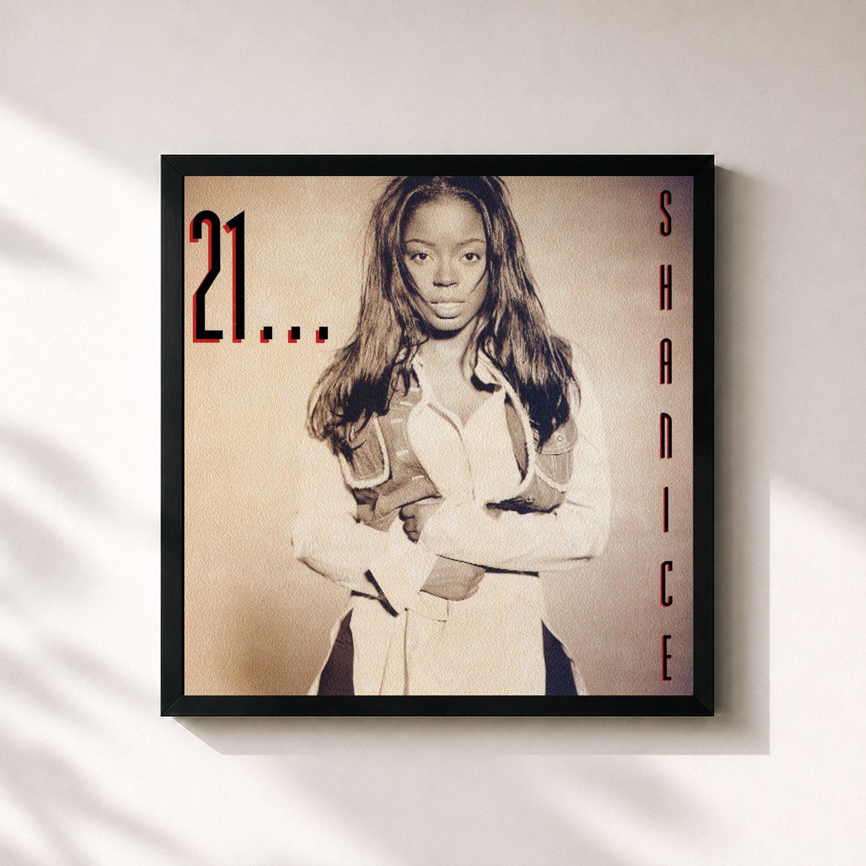 #noir Tableau carré de l'album 21... Ways To Grow (Expanded Edition) de Shanice, cadre noir 32x32 cm