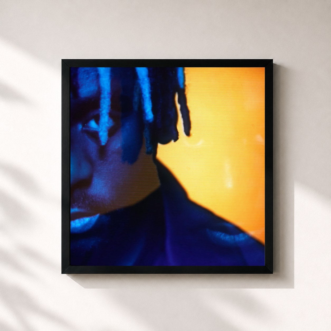 #noir Tableau carré de l'album Heaven de Myles Smith, cadre noir 32x32 cm