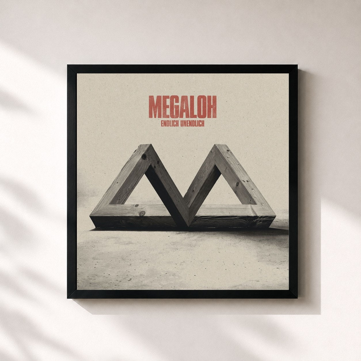 #noir Tableau carré de l'album Endlich Unendlich (Deluxe Edition) de Megaloh, cadre noir 32x32 cm