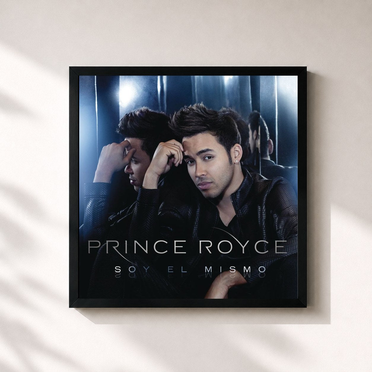 #noir Tableau carré de l'album Soy el Mismo (Bonus Tracks Version) de Prince Royce, cadre noir 32x32 cm