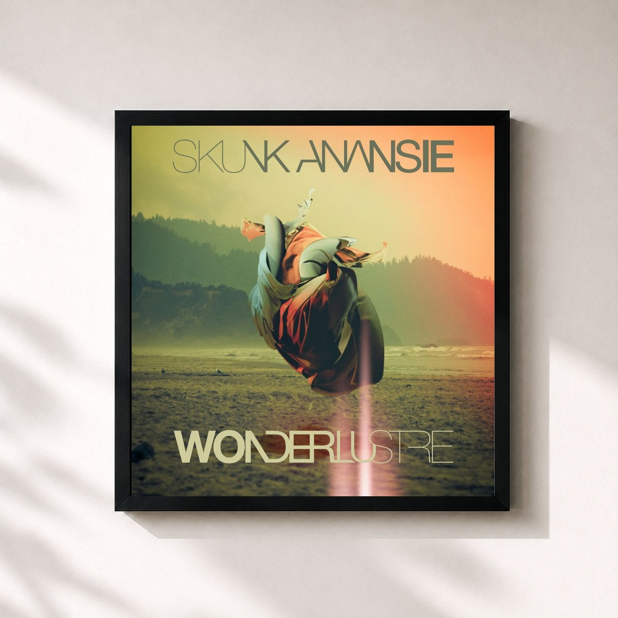 #noir Tableau carré de l'album Wonderlustre de Skunk Anansie, cadre noir 32x32 cm