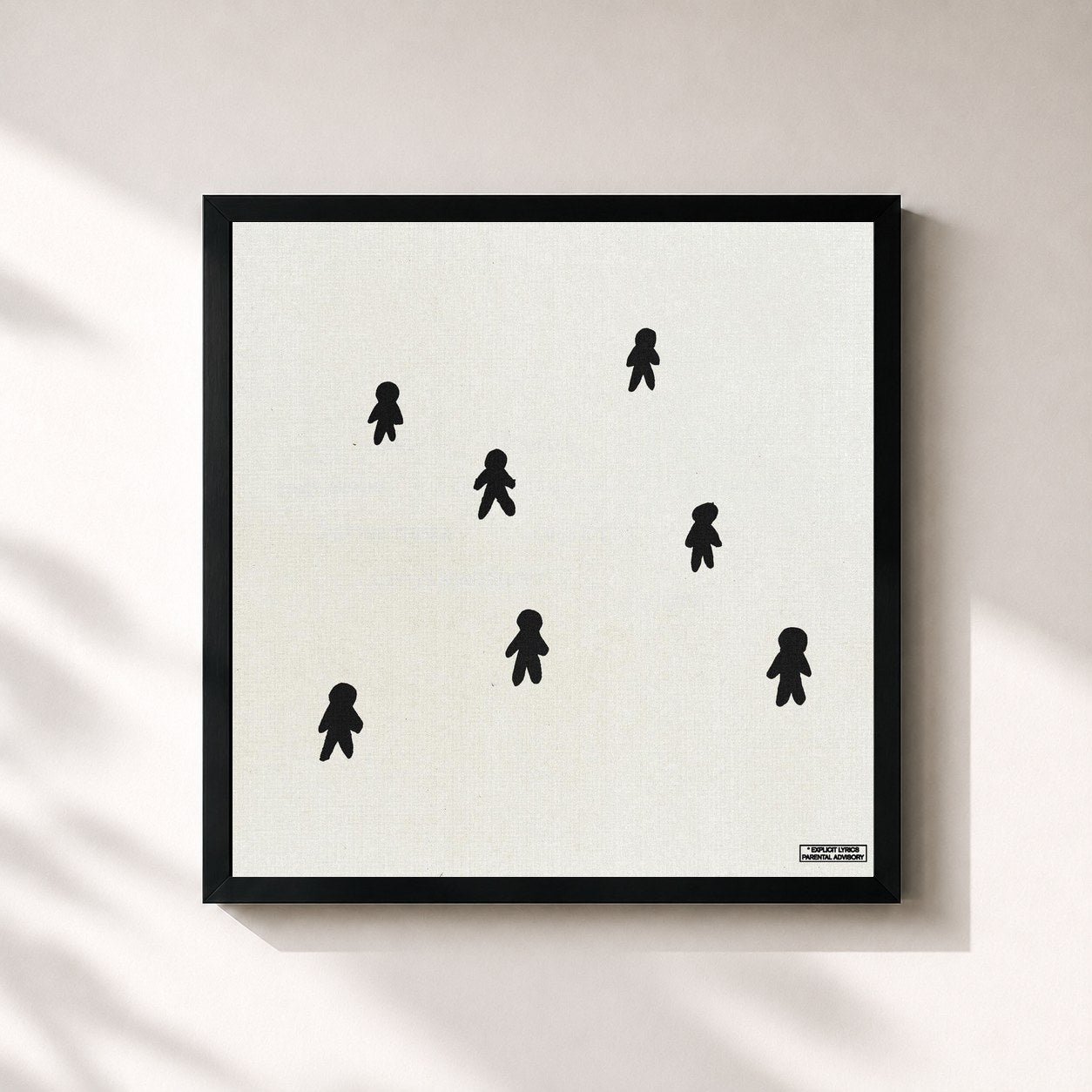 #noir Tableau carré de l'album TM de BROCKHAMPTON, cadre noir 32x32 cm