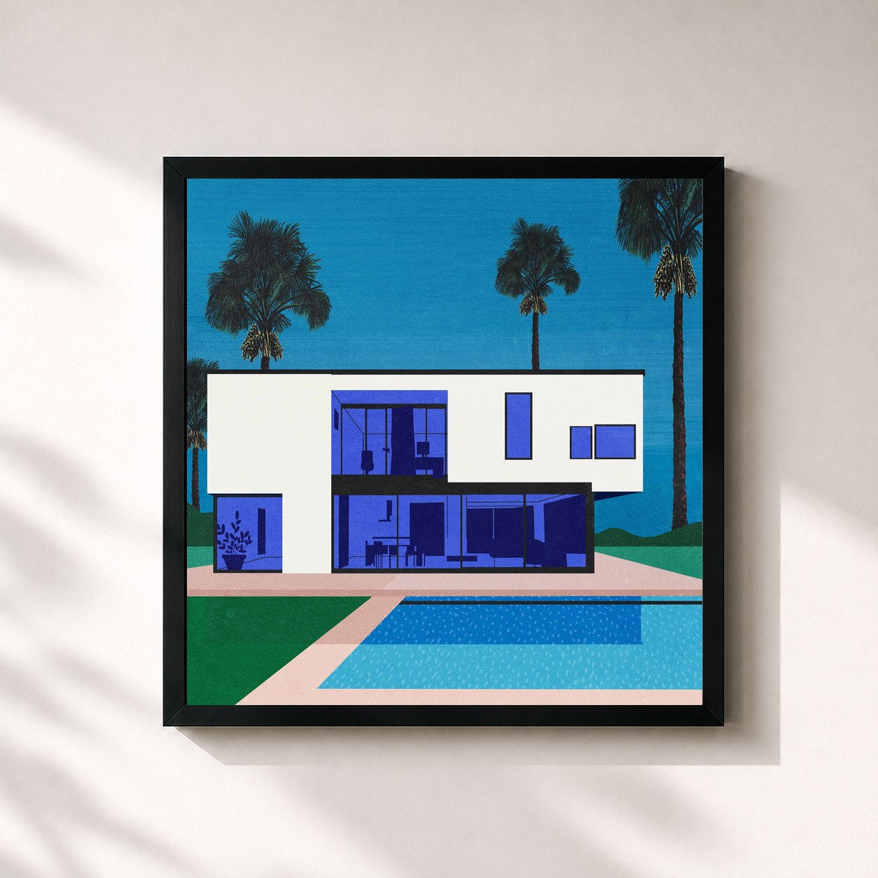 #noir Tableau carré de l'album I'm here. de Bolden., cadre noir 32x32 cm