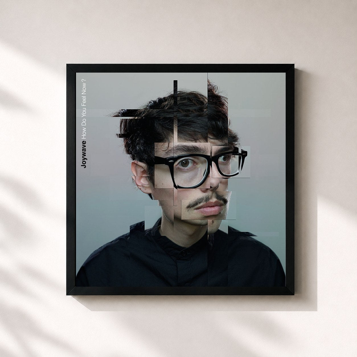 #noir Tableau carré de l'album How Do You Feel Now? de Joywave, cadre noir 32x32 cm