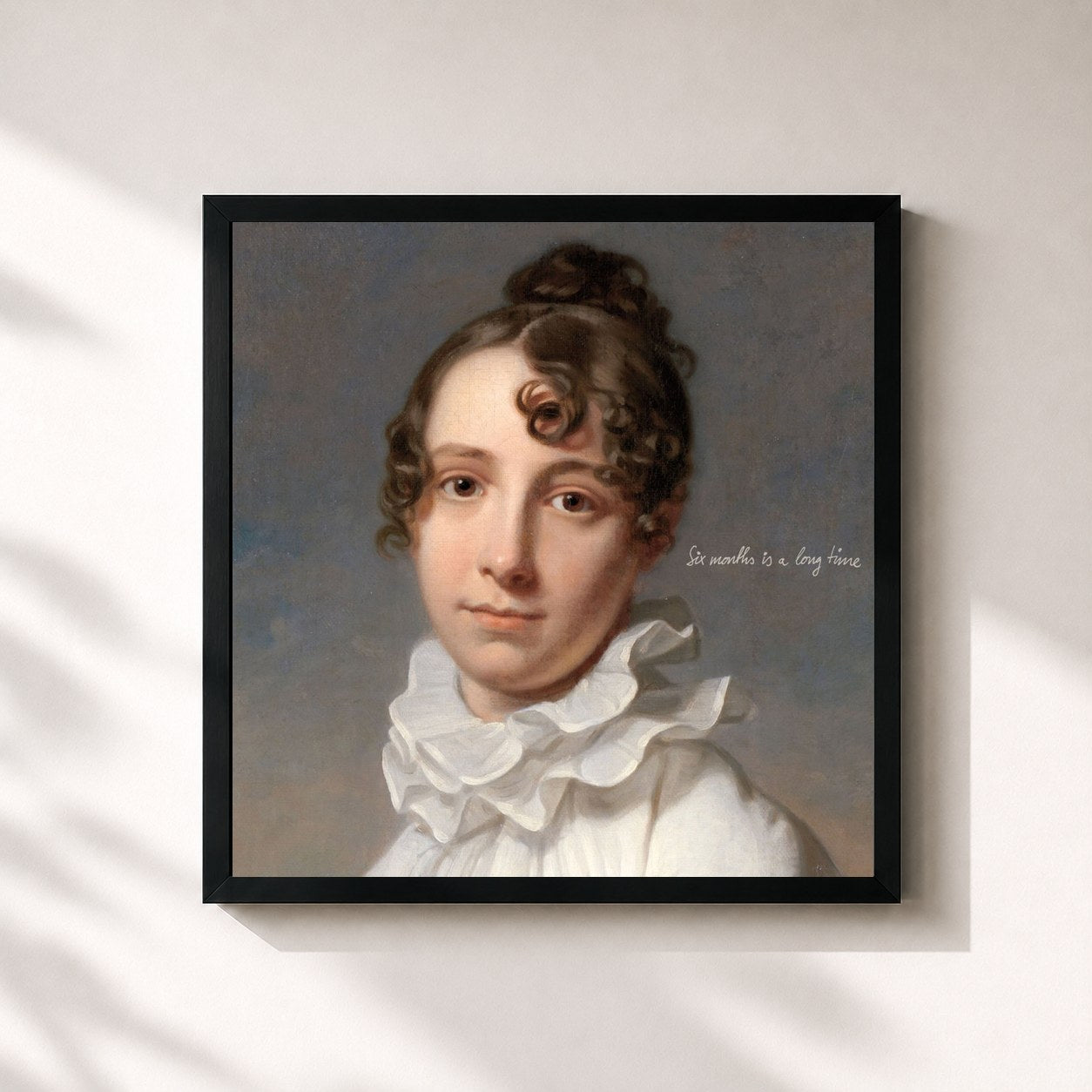 #noir Tableau carré de l'album Six Months Is a Long Time de Kakkmaddafakka, cadre noir 32x32 cm