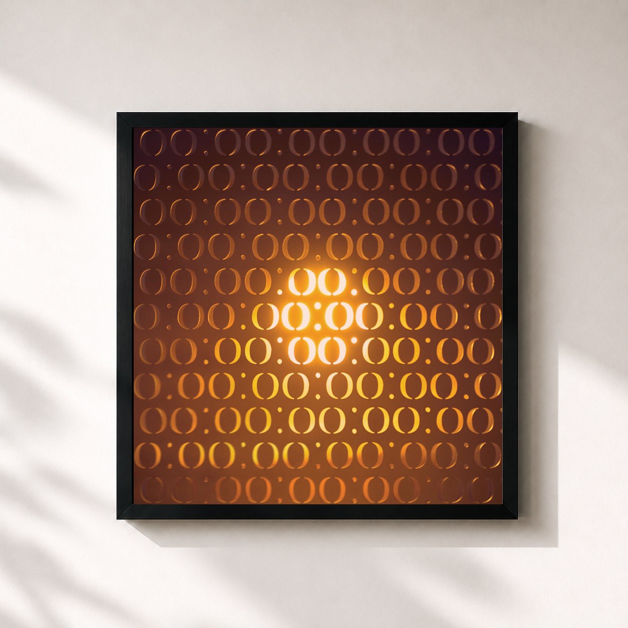 #noir Tableau carré de l'album 00:00 de Siddhartha, cadre noir 32x32 cm