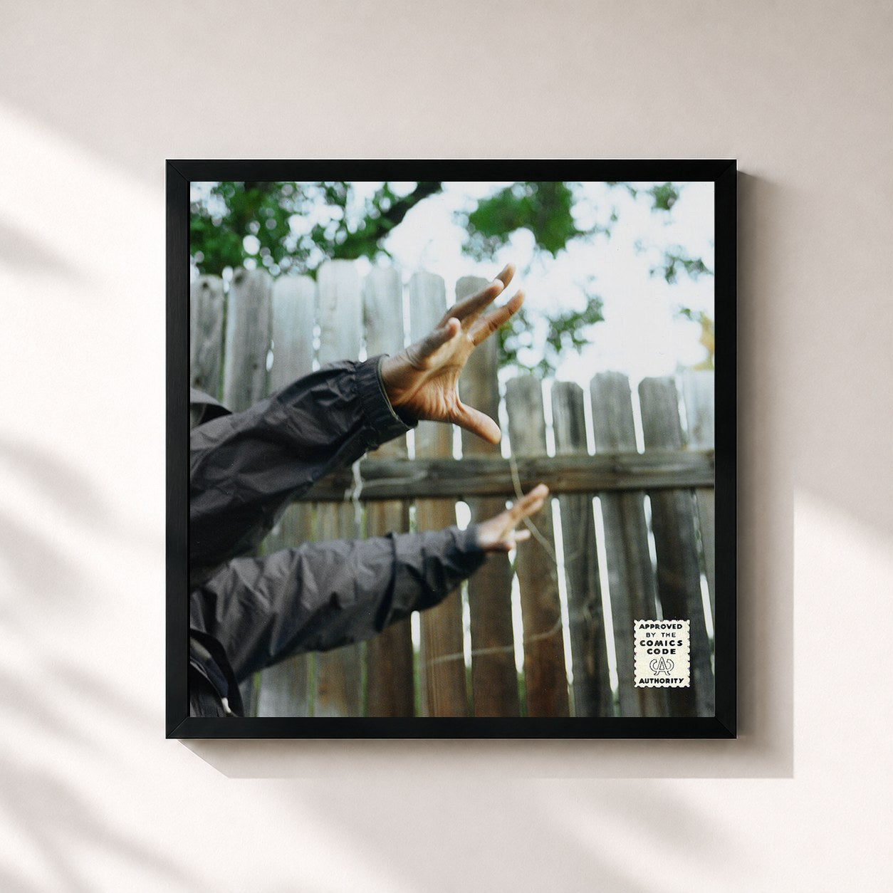 #noir Tableau carré de l'album Madvillainy 2: The Madlib Remix de Madvillain, cadre noir 32x32 cm
