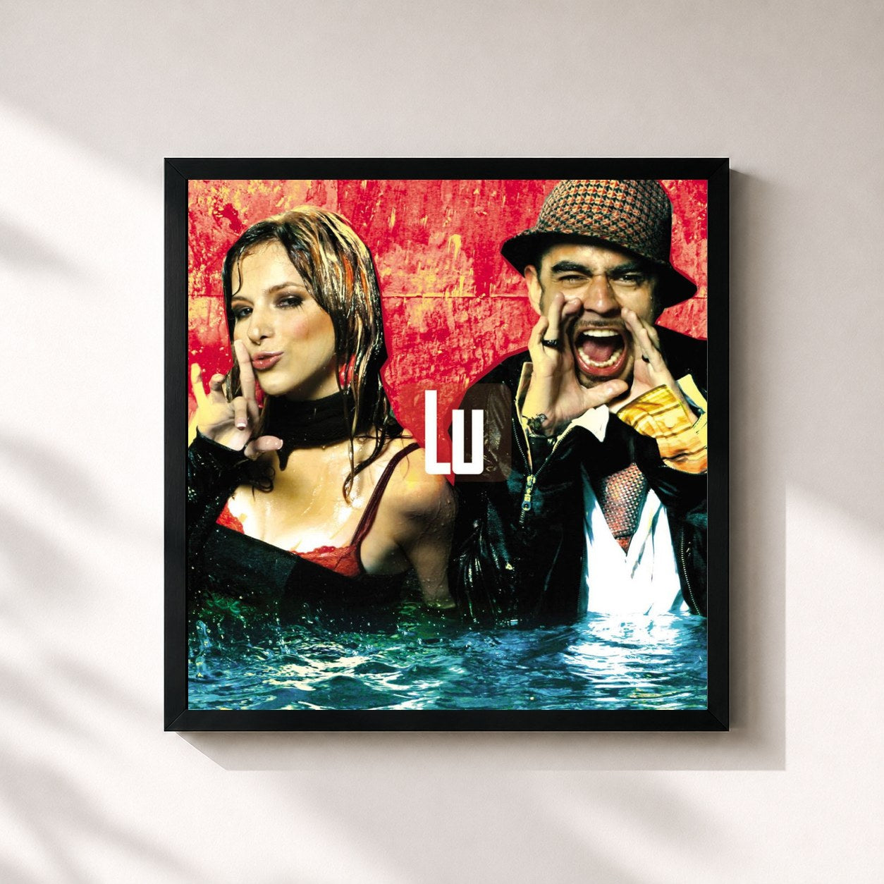 #noir Tableau carré de l'album Lu (-re-edicion digital only) de Lu, cadre noir 32x32 cm