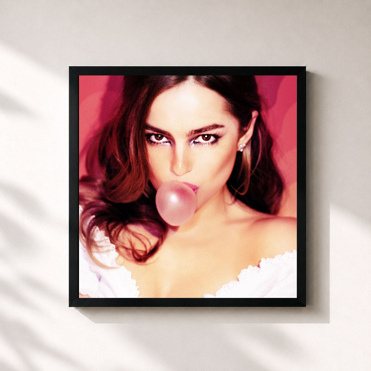 #noir Tableau carré de l'album AR de Addison Rae, cadre noir 32x32 cm