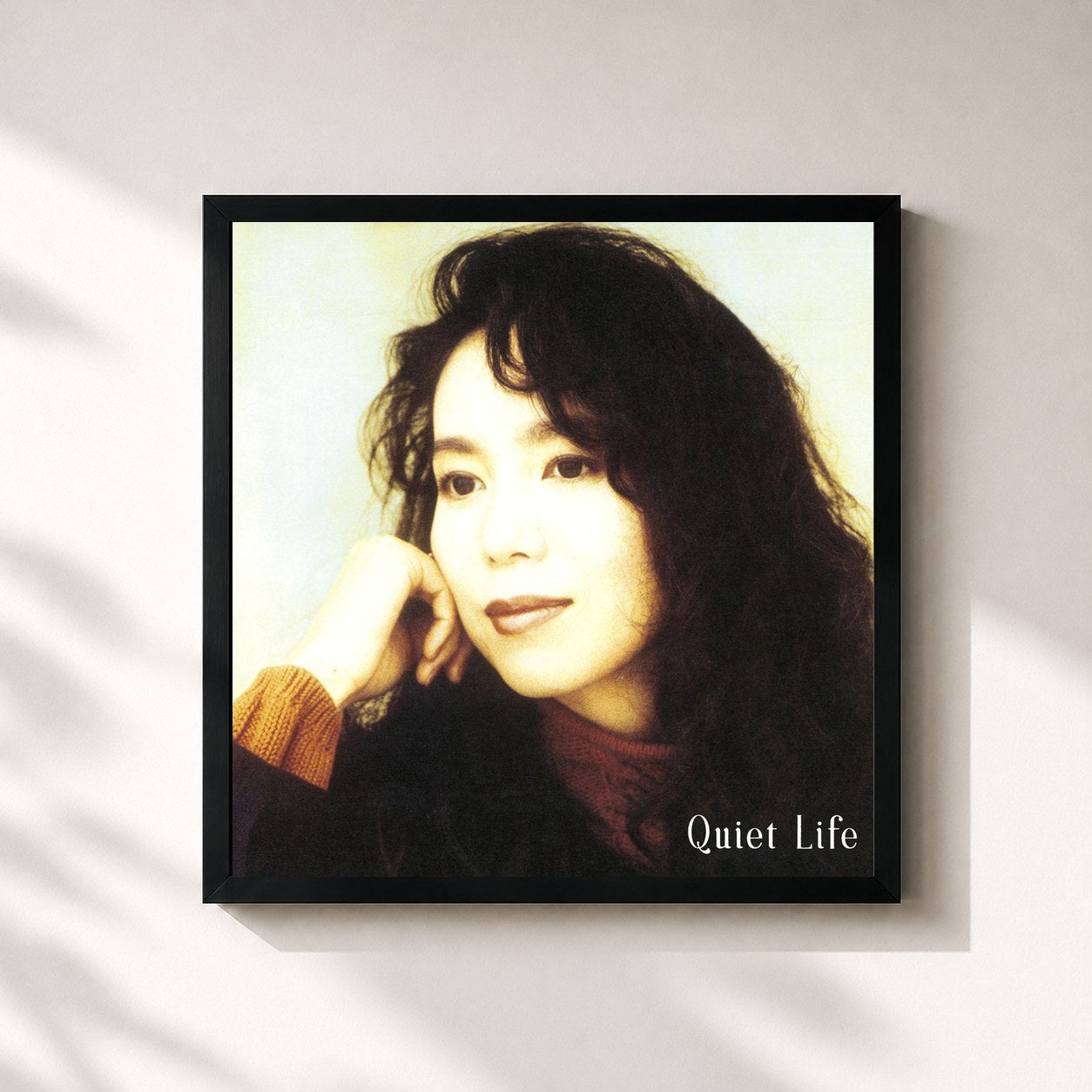 #noir Tableau carré de l'album Quiet Life (30th Anniversary Edition; 2022 Remaster) de Mariya Takeuchi, cadre noir 32x32 cm