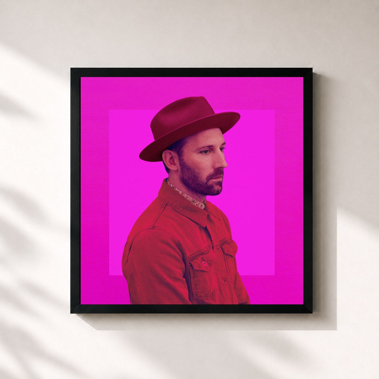 #noir Tableau carré de l'album CRAZYTALK de Mat Kearney, cadre noir 32x32 cm