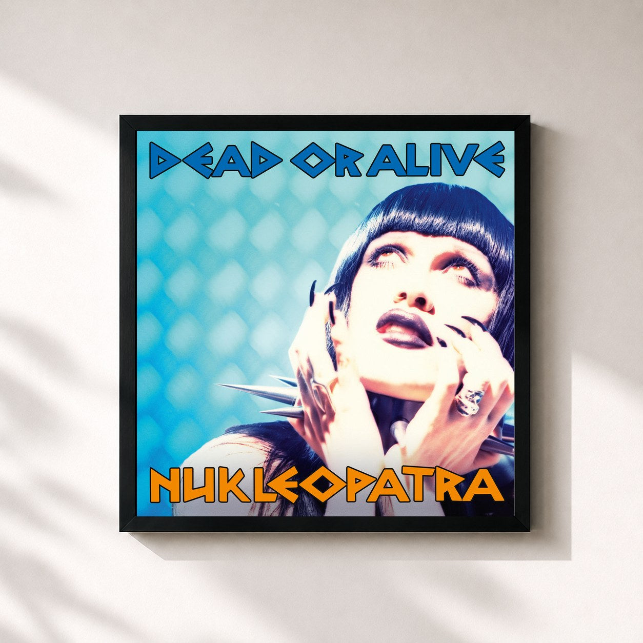 #noir Tableau carré de l'album Nukleopatra de Dead or Alive, cadre noir 32x32 cm