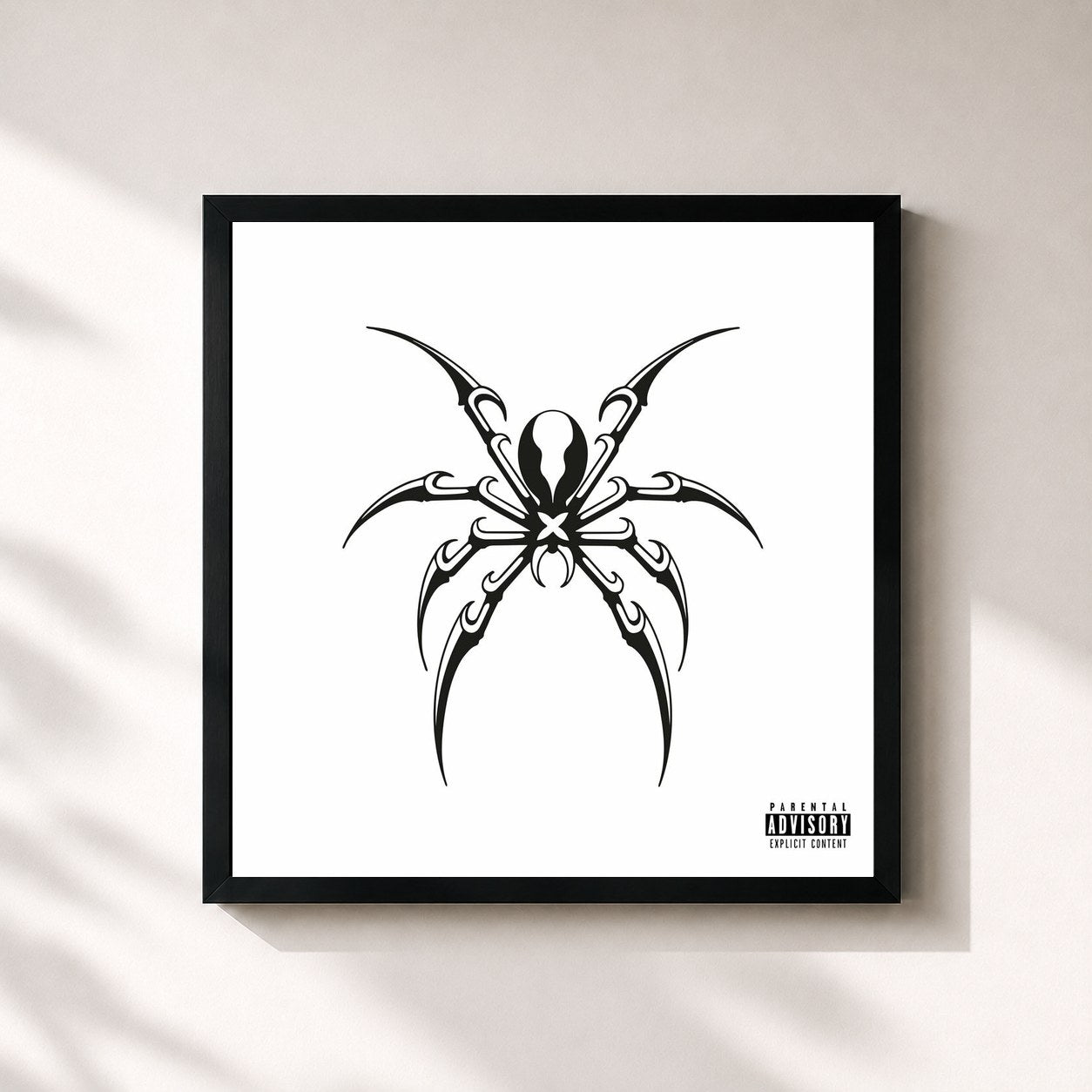 #noir Tableau carré de l'album Nena Trampa (Deluxe Edition) de Cazzu, cadre noir 32x32 cm