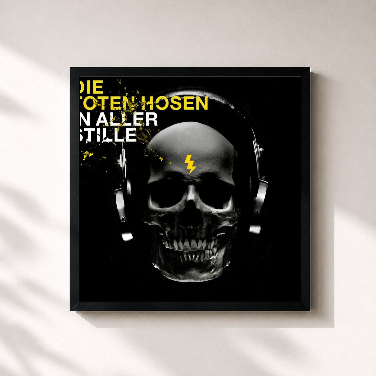 #noir Tableau carré de l'album In aller Stille (Standard Version) de Die Toten Hosen, cadre noir 32x32 cm
