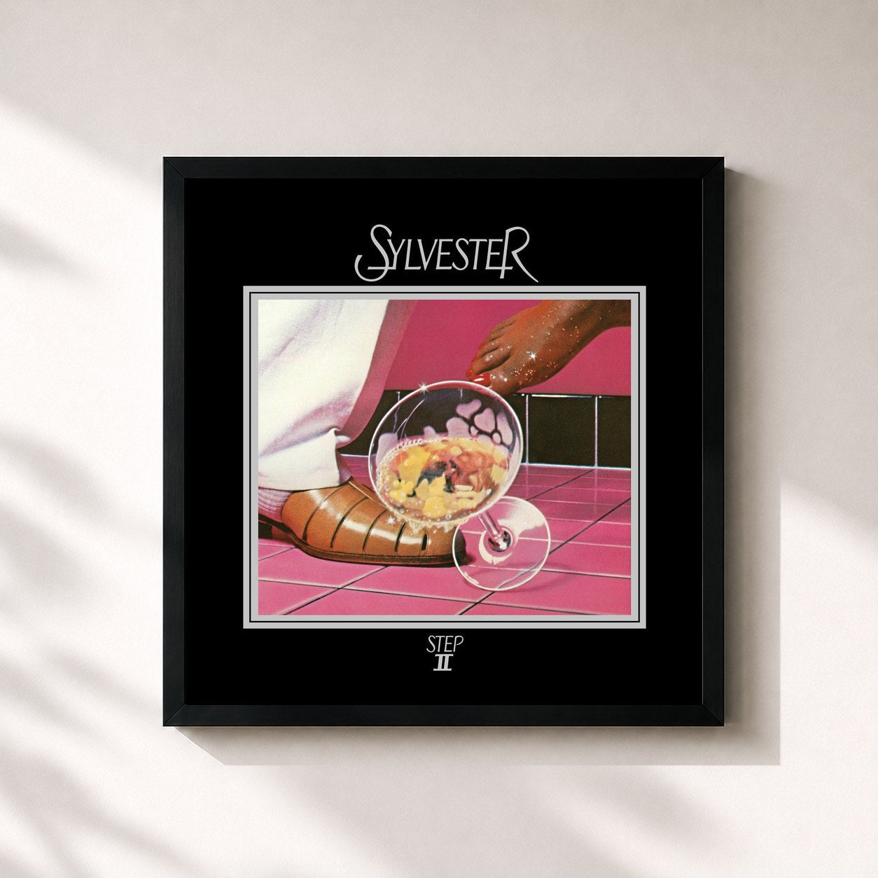 #noir Tableau carré de l'album Step II (Deluxe Edition) de Sylvester, cadre noir 32x32 cm