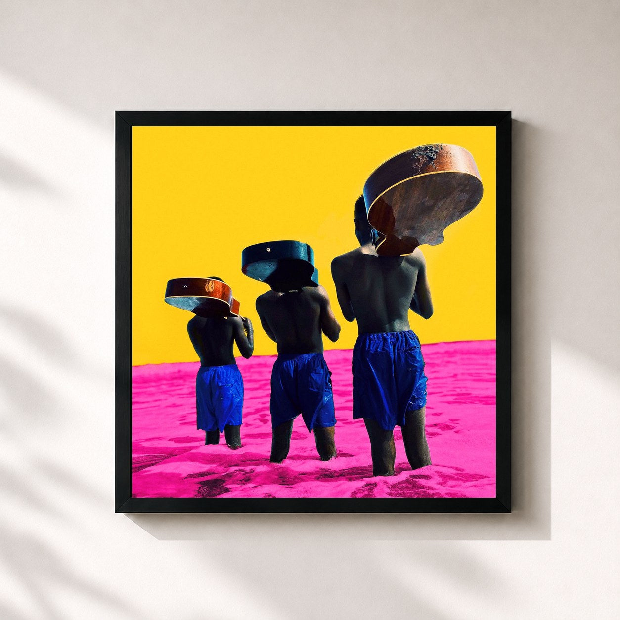 #noir Tableau carré de l'album A Beautiful Revolution (Pt 2) de Common, cadre noir 32x32 cm