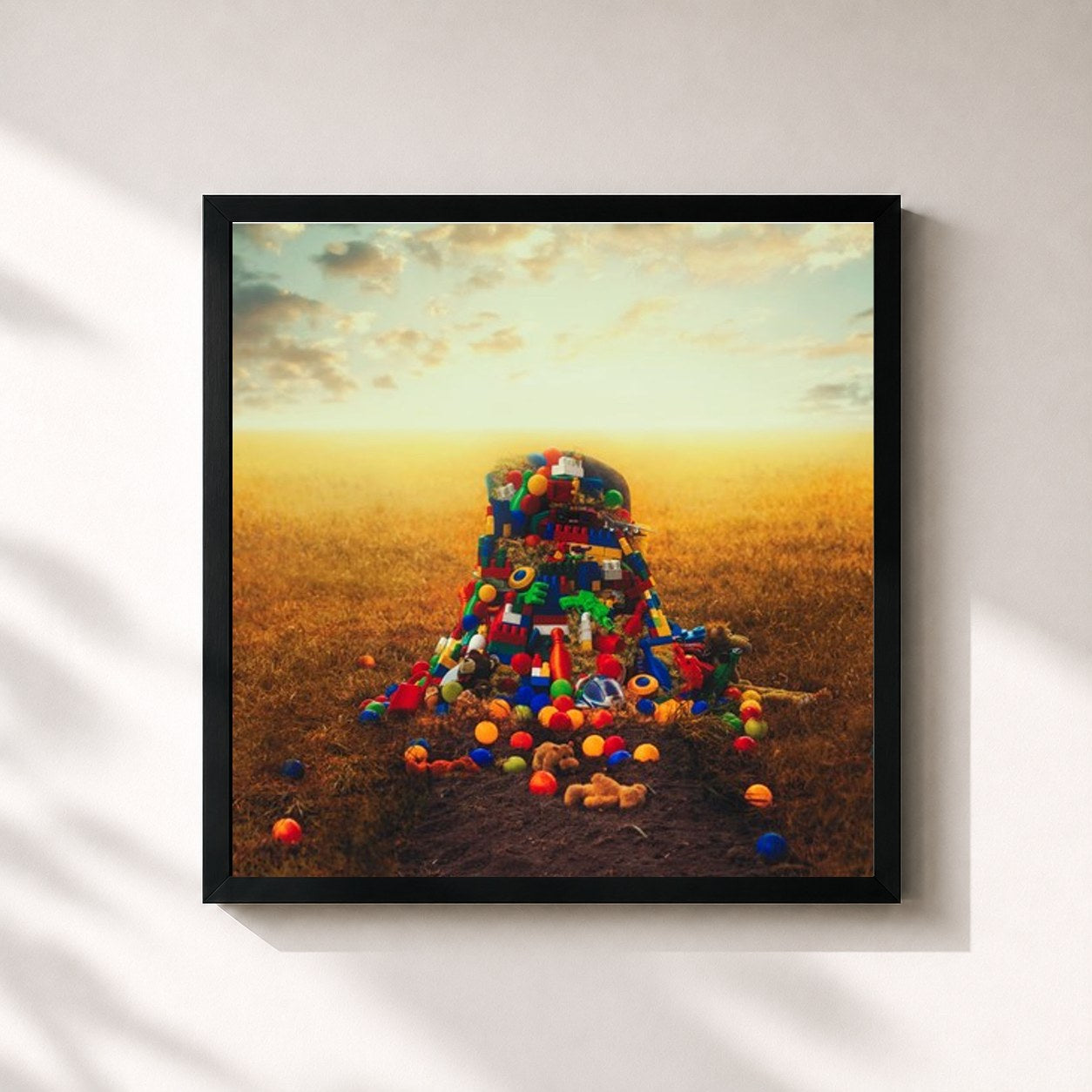 #noir Tableau carré de l'album Antezana 247 (Deluxe Edition) de YSY A, cadre noir 32x32 cm