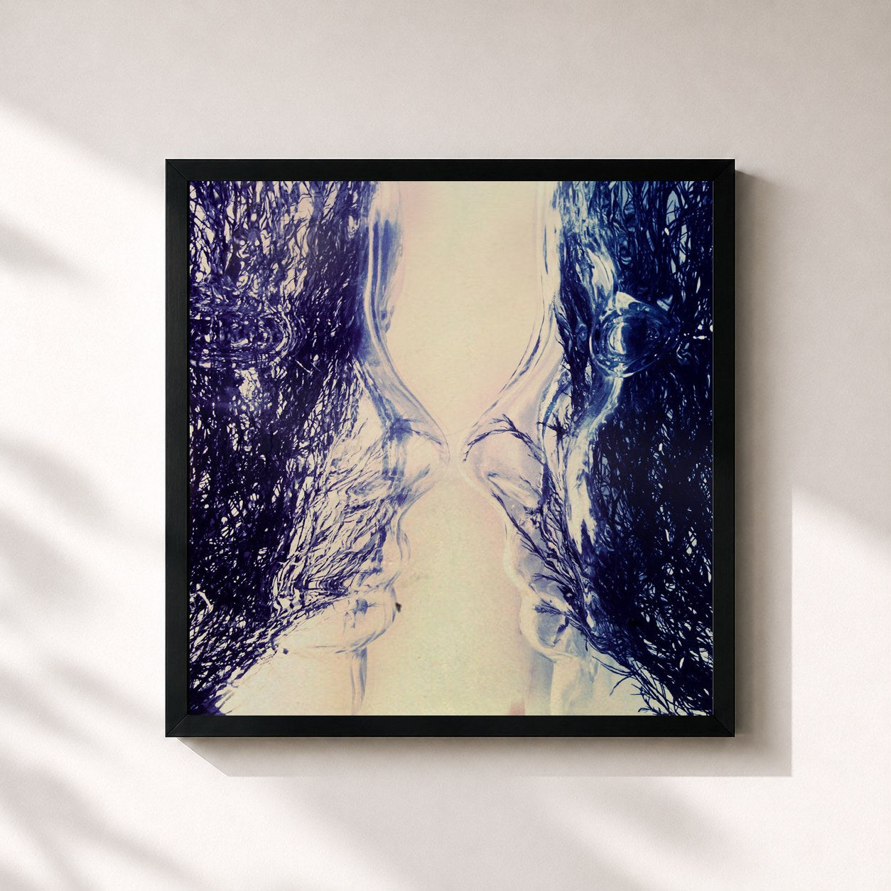 #noir Tableau carré de l'album Wave de Patrick Watson, cadre noir 32x32 cm