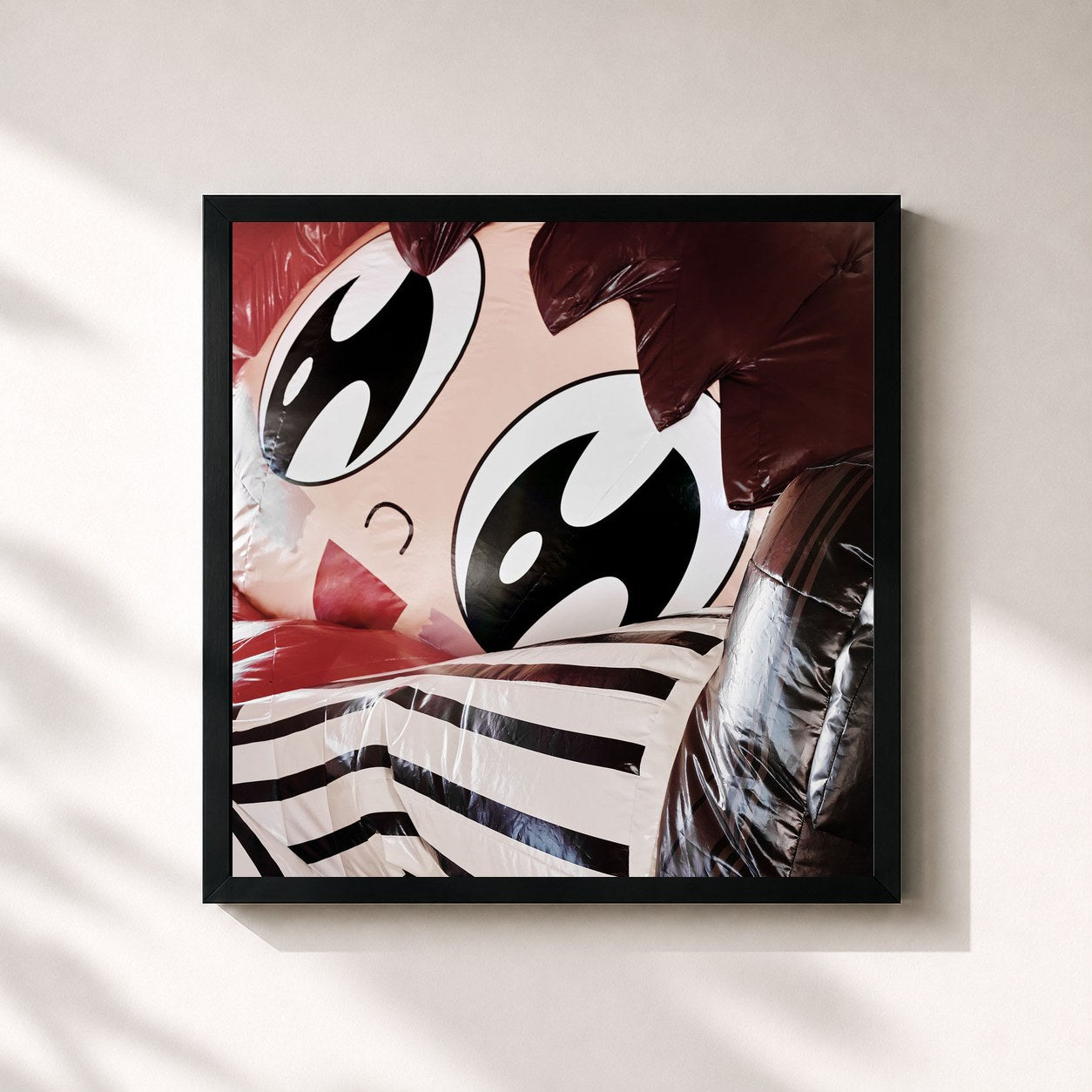 #noir Tableau carré de l'album SMILE! :D de Porter Robinson, cadre noir 32x32 cm